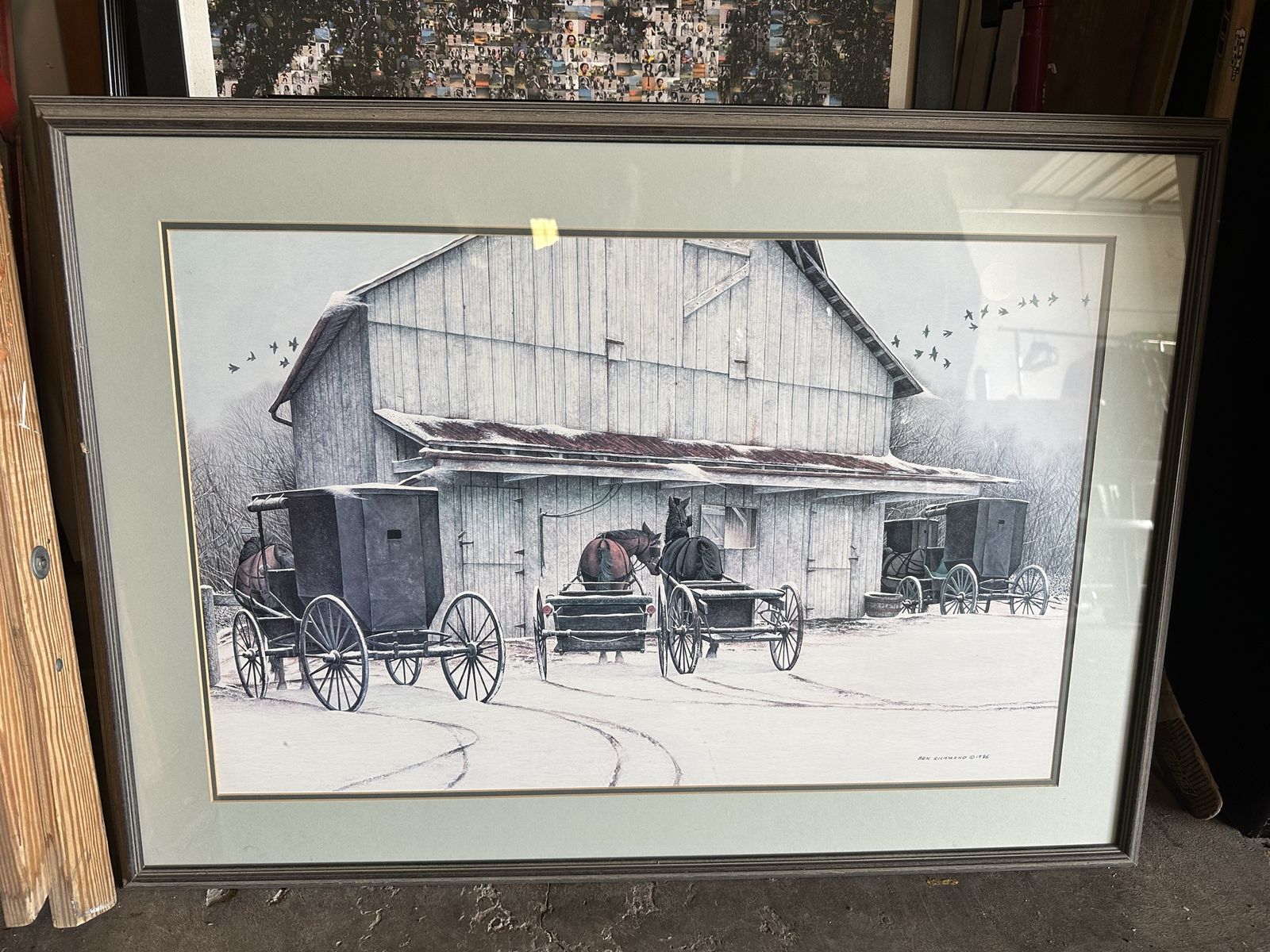 Ben Richmond “The Gathering” 1986 Framed Artwork