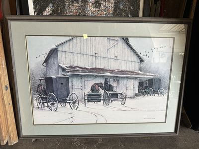 Ben Richmond “The Gathering” 1986 Framed Artwork