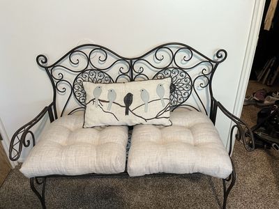 Wrought iron loveseat