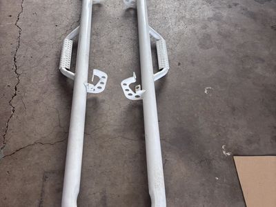 N-Fab White Step Bars Nerf Bars