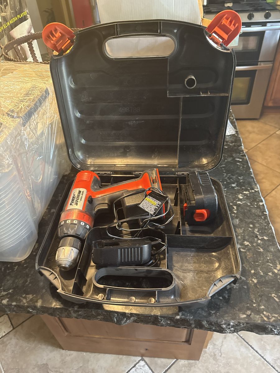 Black & Decker FireStorm Drill Kit with Case, Battery, and Charger