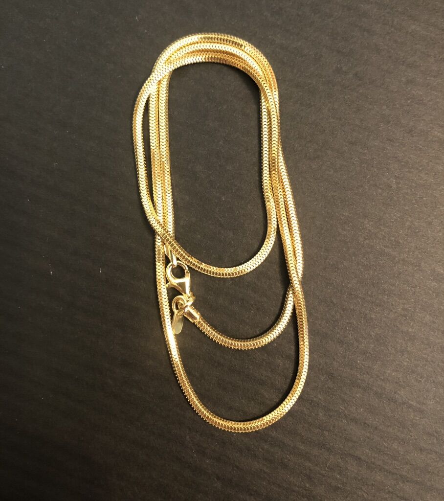 18K Gold Plated Sterling Silver Foxtail Link Chain