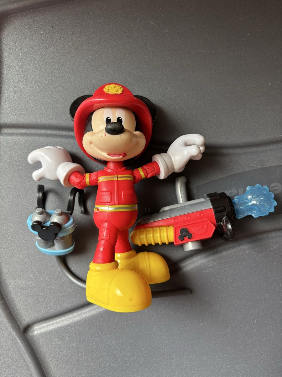 Disney Junior Mickey Mouse Firefighter Action Figure with Water Cannon and Accessories