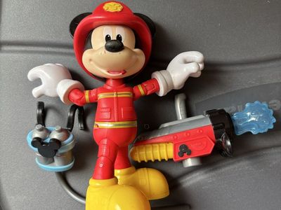 Disney Junior Mickey Mouse Firefighter Action Figure with Water Cannon and Accessories