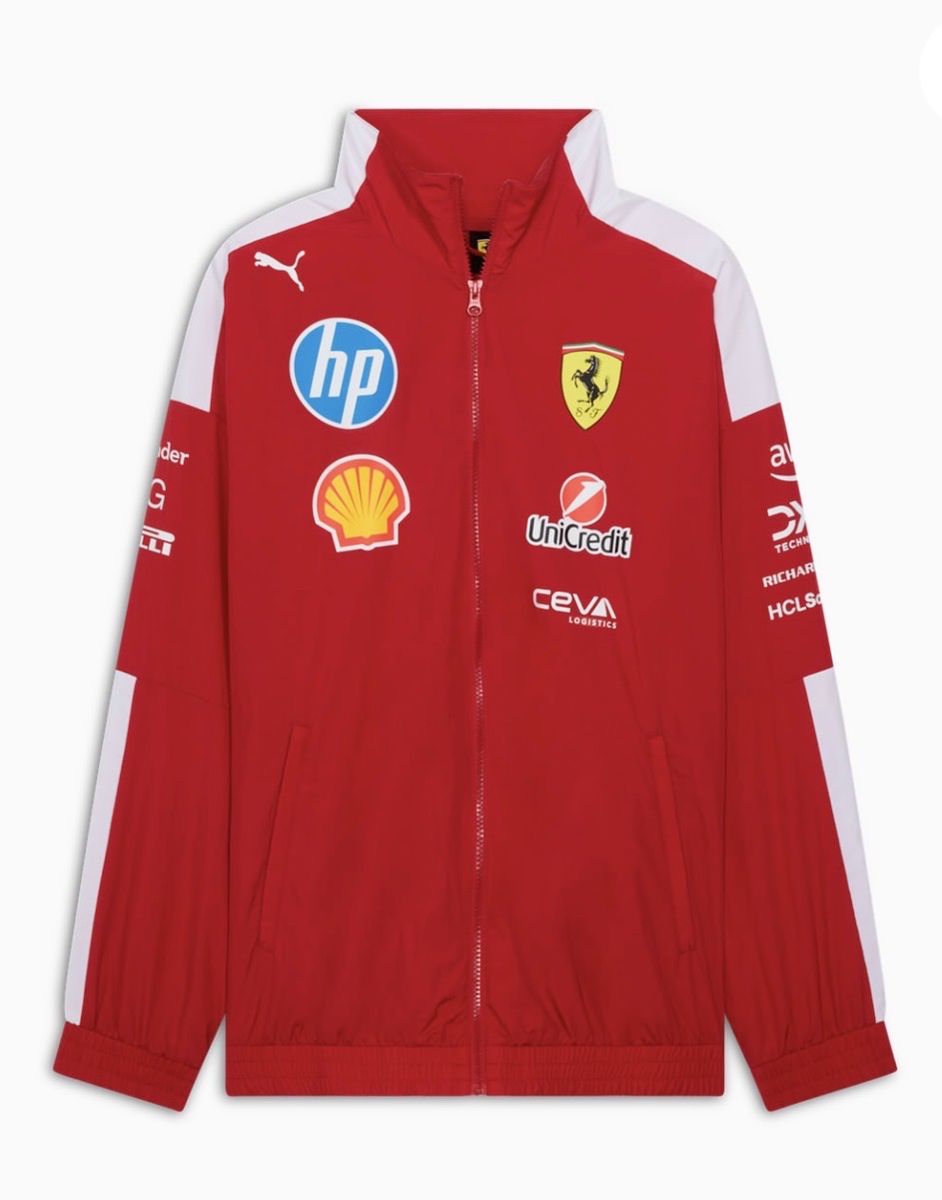 Scuderia Ferrari Men's XL Full Zip Up Windbreaker jacket - Formula 1 Racing Team Drivers T7