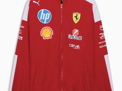Scuderia Ferrari Men's XL Full Zip Up Windbreaker jacket - Formula 1 Racing Team Drivers T7