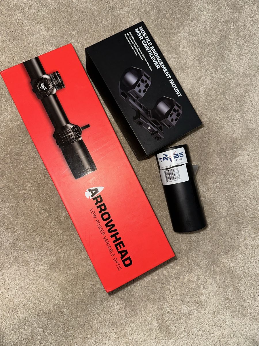 Swampfox Arrowhead LPVO Optic with Hostile Engagement MSR Mount and Trybe Optics Accessory