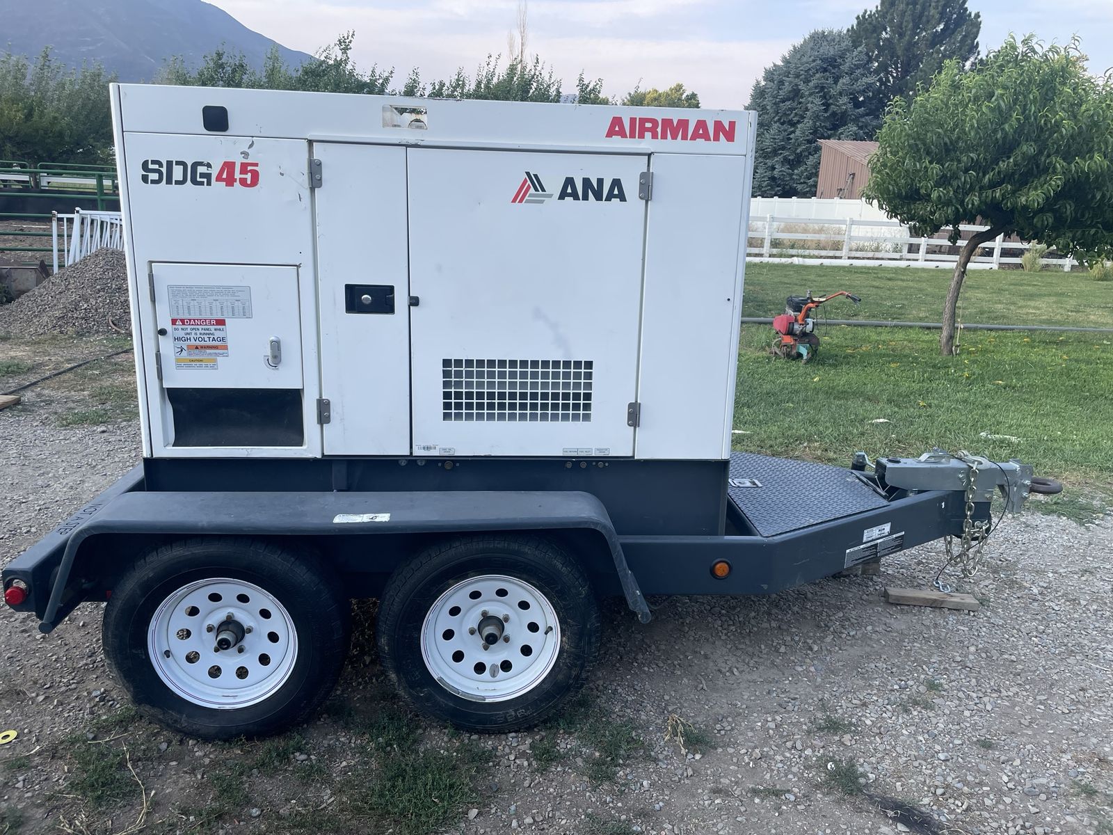 45 K W Airman Diesel Towable Generator  with Deep Sea Electronics DSE 7310 MKII Controller