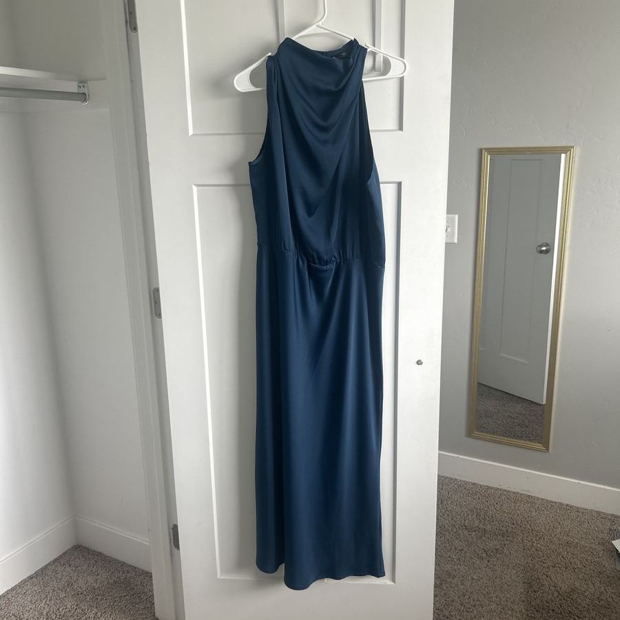 Navy Blue long formal dress (Prom, Hoco, Gala) size XL