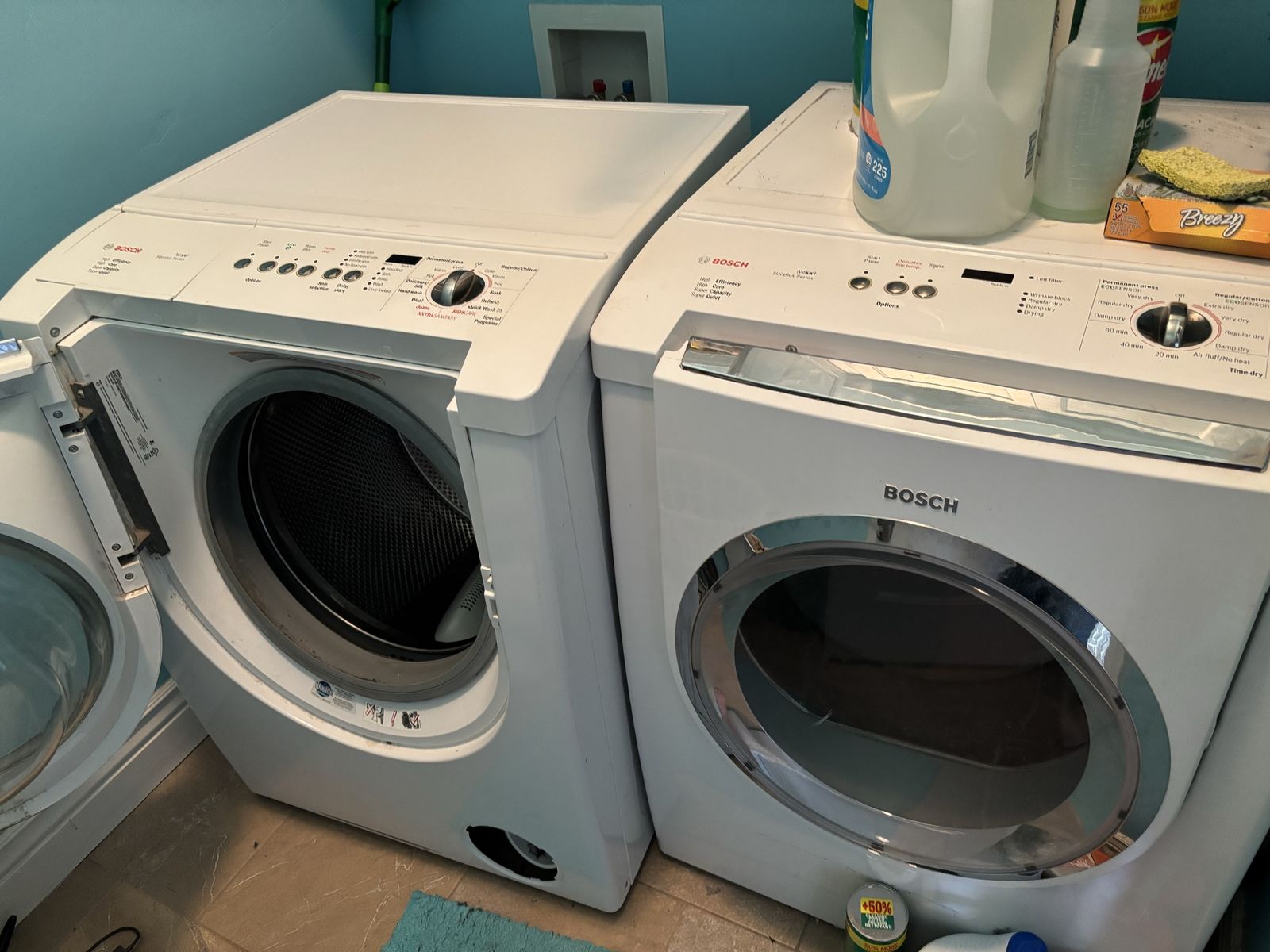 Bosch Axxis+ Series Compact Washer & Dryer Set - White, Front Load, Electric