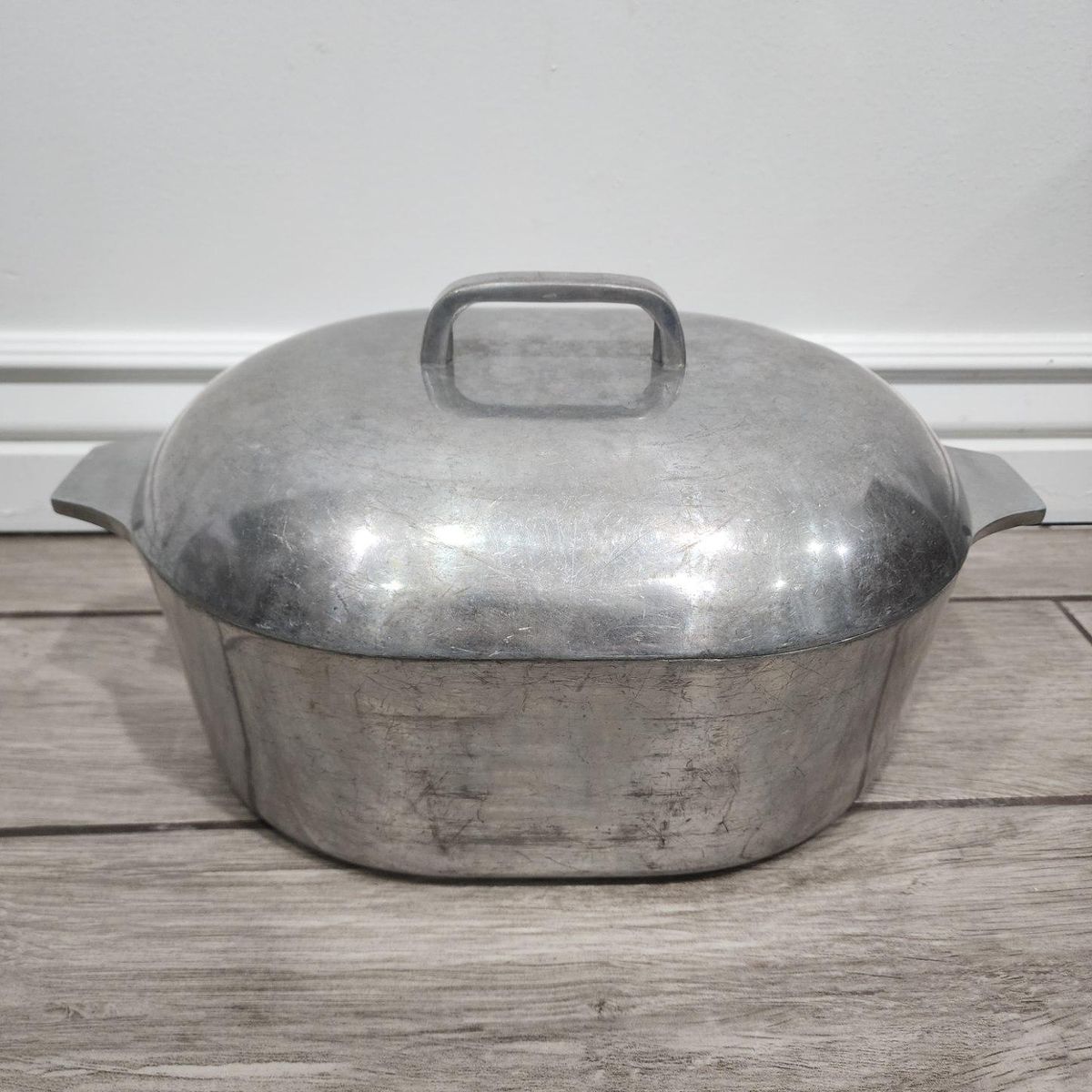 VINTAGE 13 QT NASCO LIKE MAGNALITE ALUMINUM ROASTER ROASTING PAN GREAT FOR CHICKEN TURKEY POT ROAST