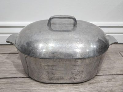 VINTAGE 13 QT NASCO LIKE MAGNALITE ALUMINUM ROASTER ROASTING PAN GREAT FOR CHICKEN TURKEY POT ROAST