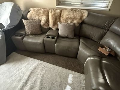 real Learher Sectional Couch