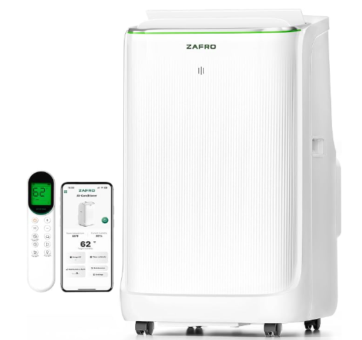 ZAFRO Smart Inverter Portable Air Conditioners, 12000 BTU (8000 BTU SACC)