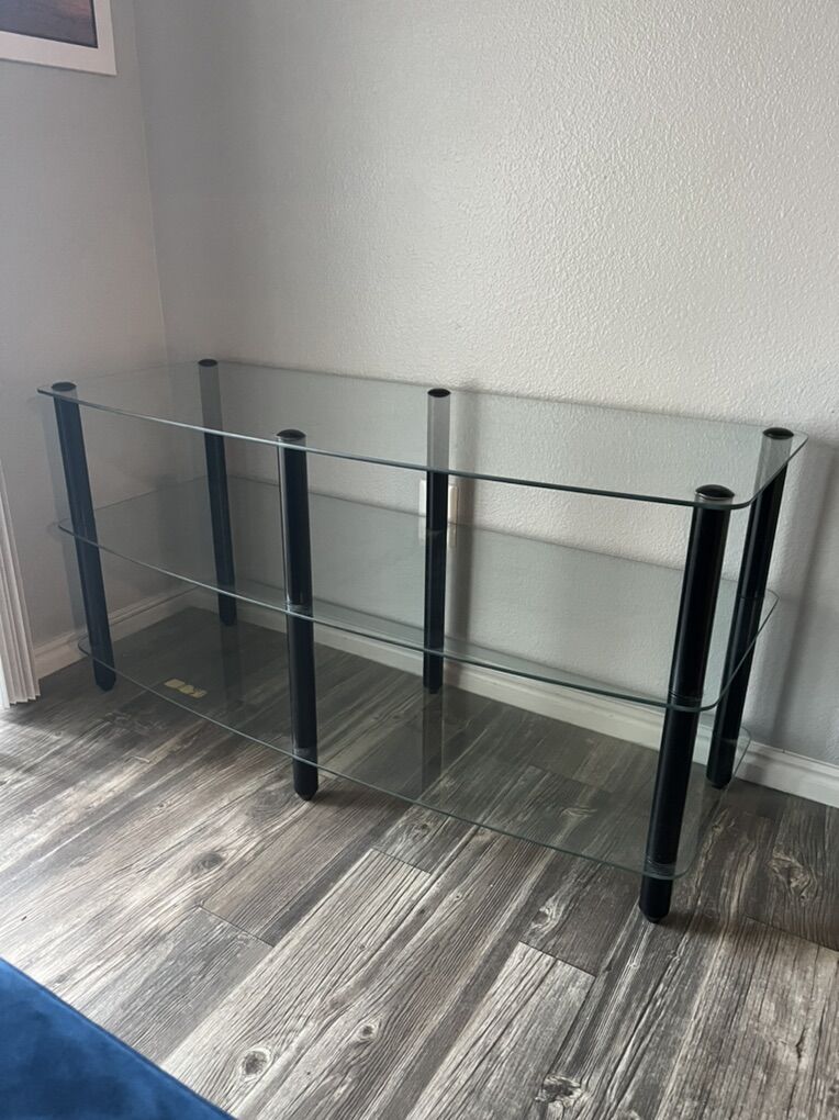 Glass & Metal 3 Tier Audio Rack Or TV Stand