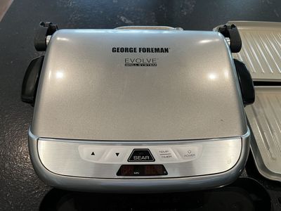 George Foreman Evolve Grill System with Waffle and Grill Plates