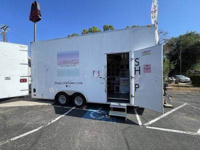 White Enclosed Cargo Trailer - ShopLittleTown Mobile Boutique Conversion Ready