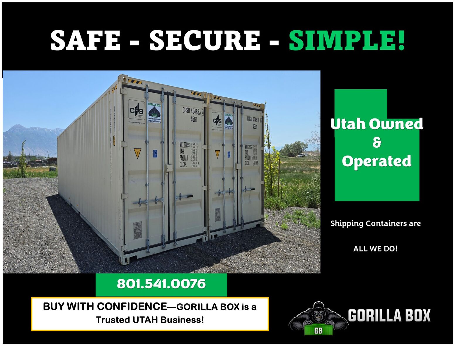 20' and 40' High Cube Shipping Containers. Great Office, Shed, Used and New One Trip Conex. Best Price!