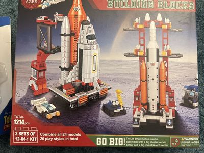 Space Exploration Building Blocks Set - 1214+ Pcs, 2x 12-in-1 Kits, 26 Play Styles, Ages 6+