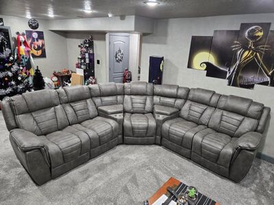 5PC Dual Power Reclining Sectional