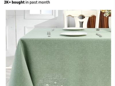 6 new sage green rectangle cloth table covers