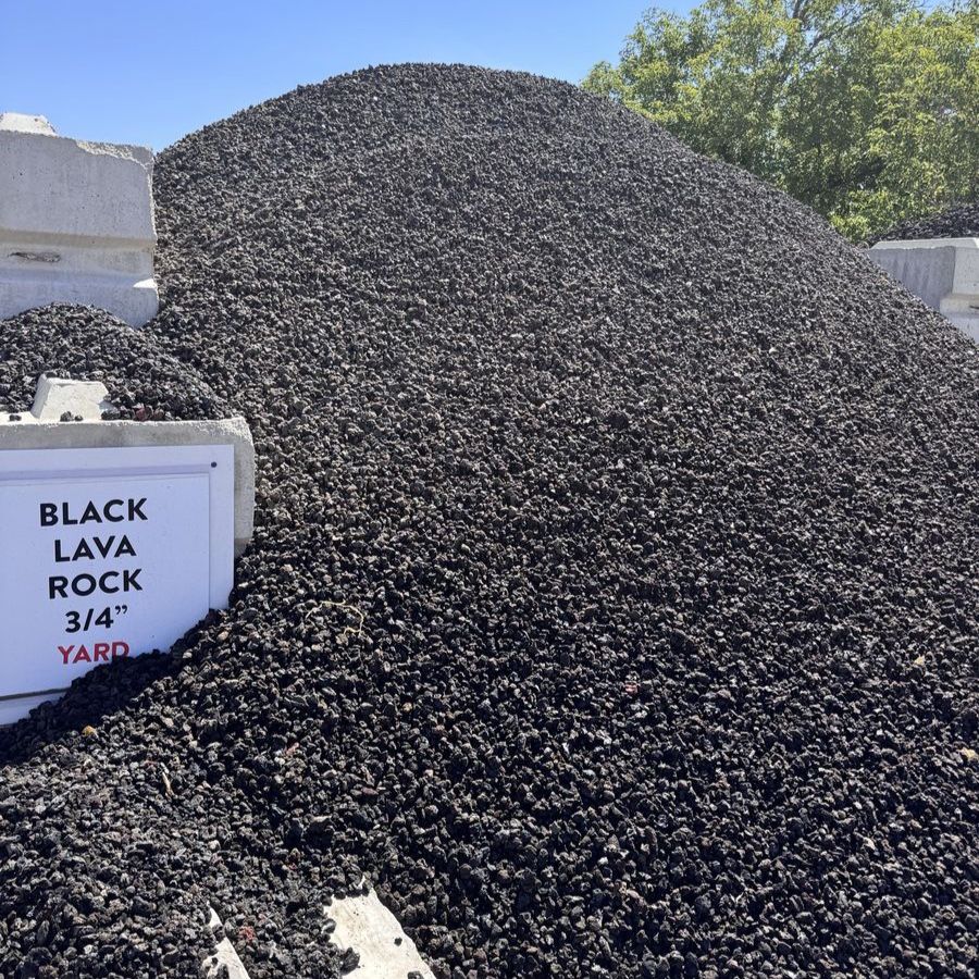 Black lava 3/4” rock