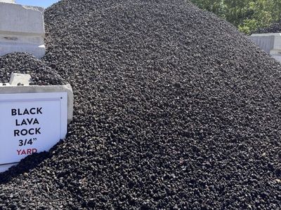 Black lava 3/4” rock