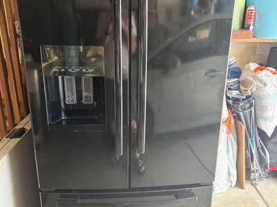 Whirlpool 26 Cu. Ft. French Door Fridge (Black) w/ Ice & Water Dispenser – $450 OBO