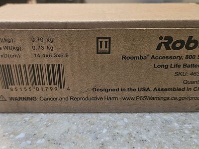 Free Roomba iRobot battery