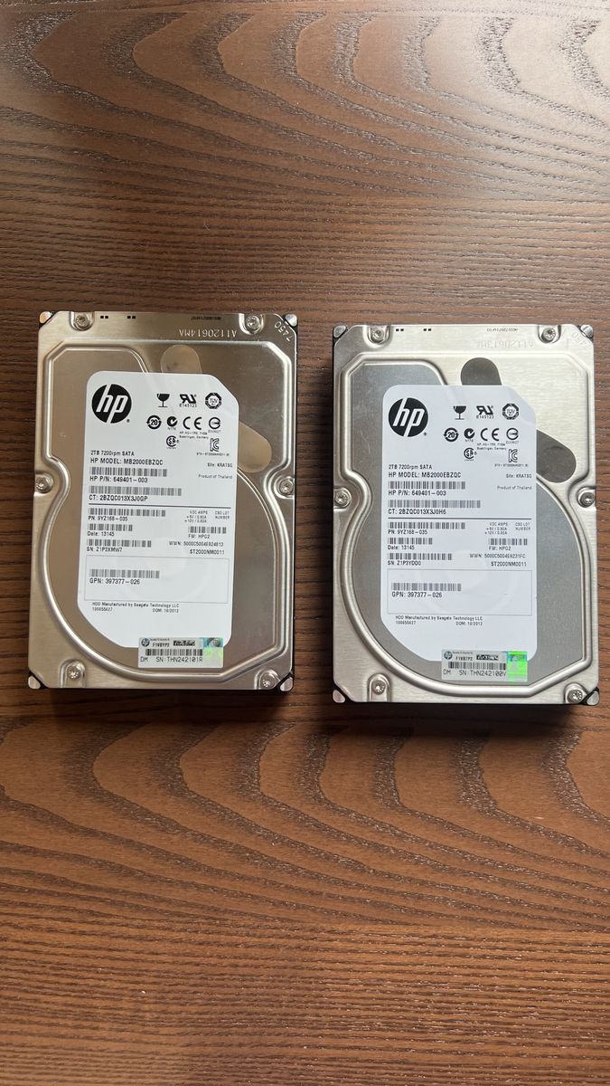 HP 2TB 7200RPM SATA Hard Drive MB2000EBZQC - 2 available