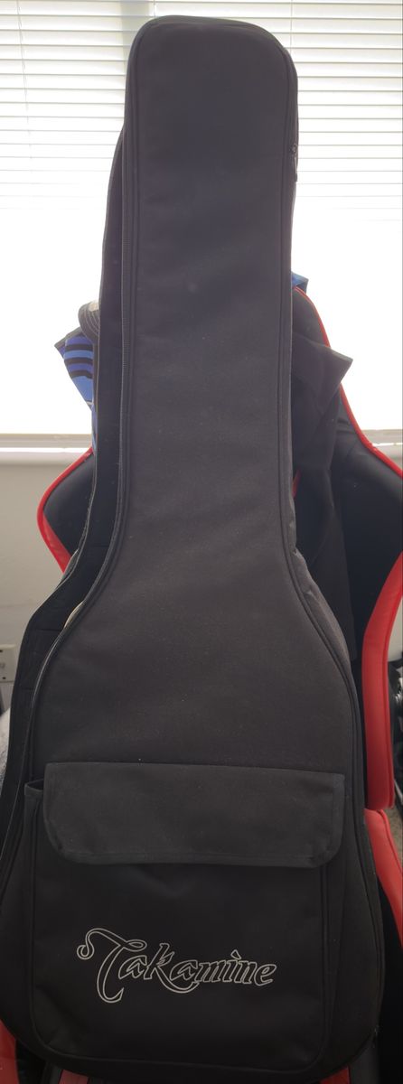 Takamine G Series Acoustic-Electric Guitar, White, Cutaway Body, Gig Bag Included