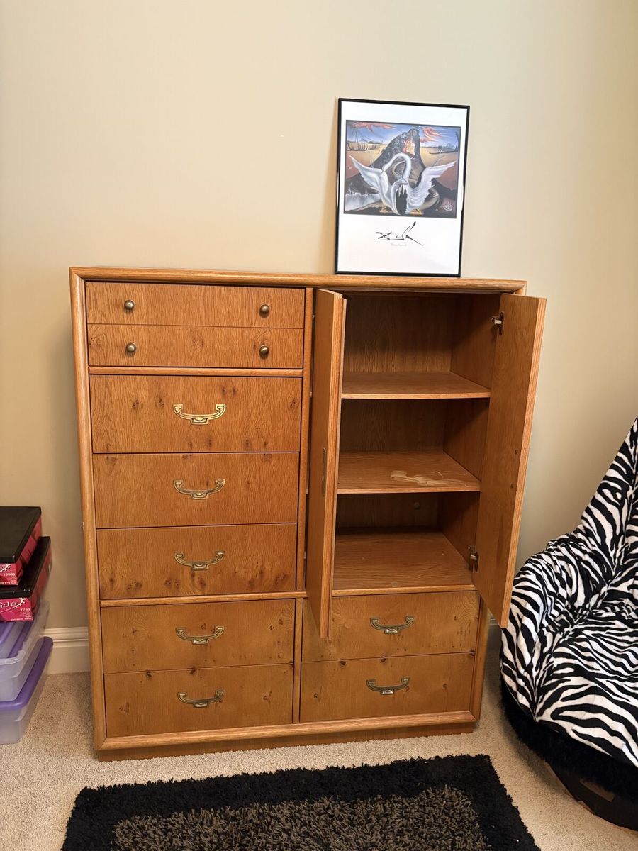 Stanley Furniture 8 drawer solid wood Gentleman Chest/Armoire $350 cash/venmo in Draper