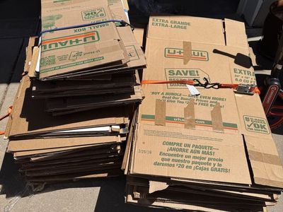 FREE U-Haul Moving Boxes: Small, Medium, Large, & Extra Large - Good Used Condition