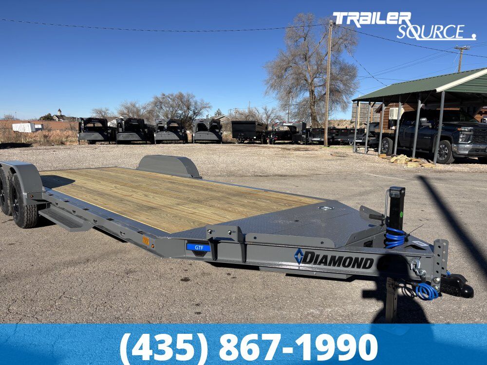 7x20 Diamond C GTF 206 Flatbed Car Hauler Trailer - 10K GVWR