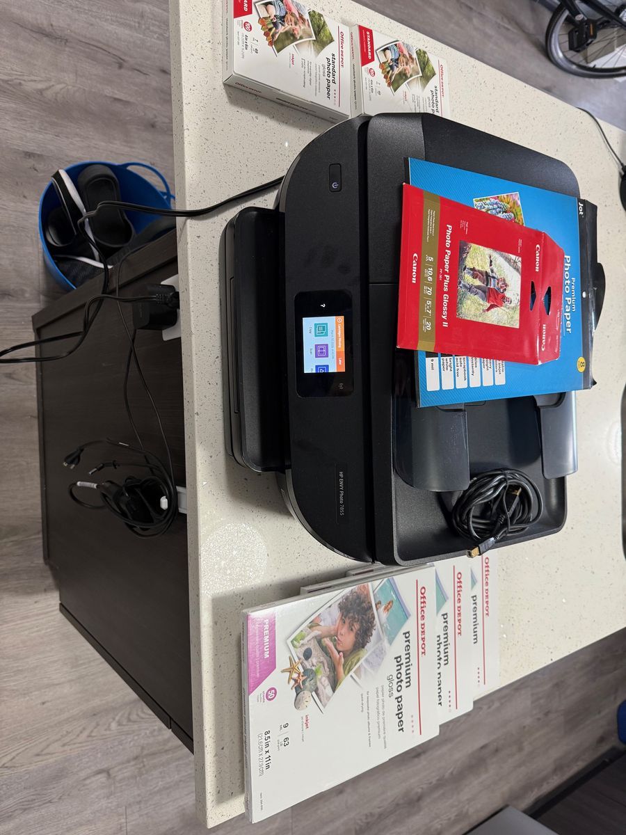 HP Printer, Envy 7855, Wifi, Printer Cable, Ethernet