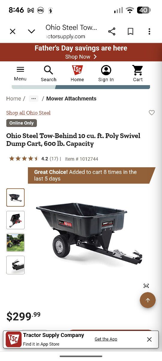 Dump Garden Cart/trailer