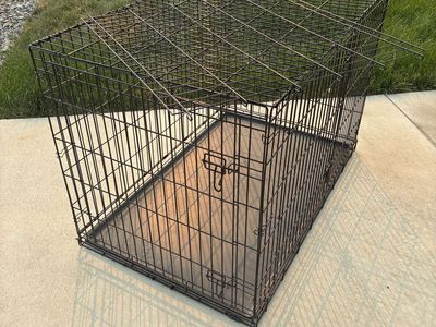 Big dog crate xxl 48” kennel folding wire pet cage
