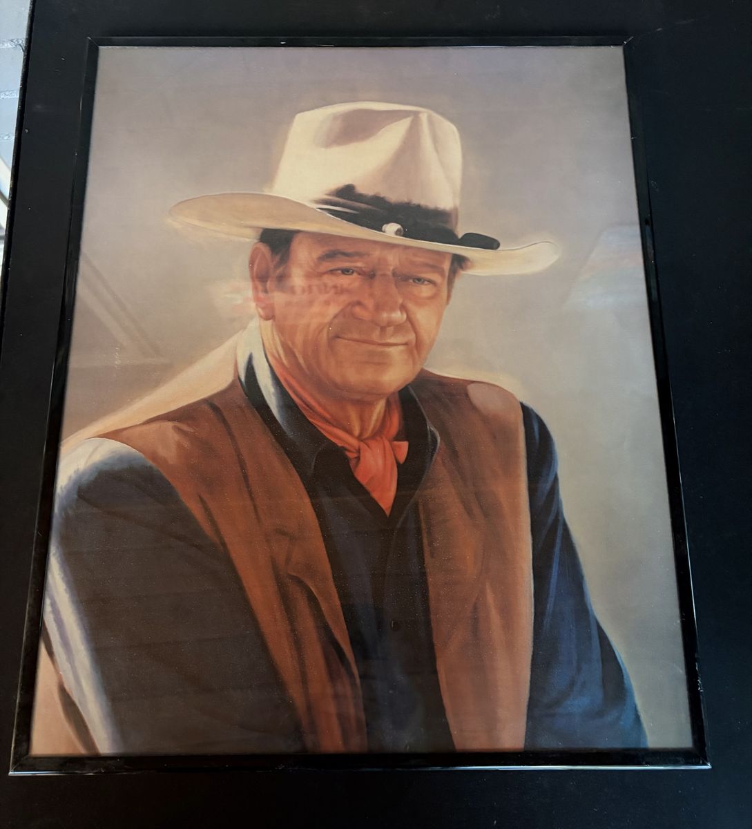 John Wayne framed portrait