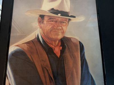 John Wayne framed portrait