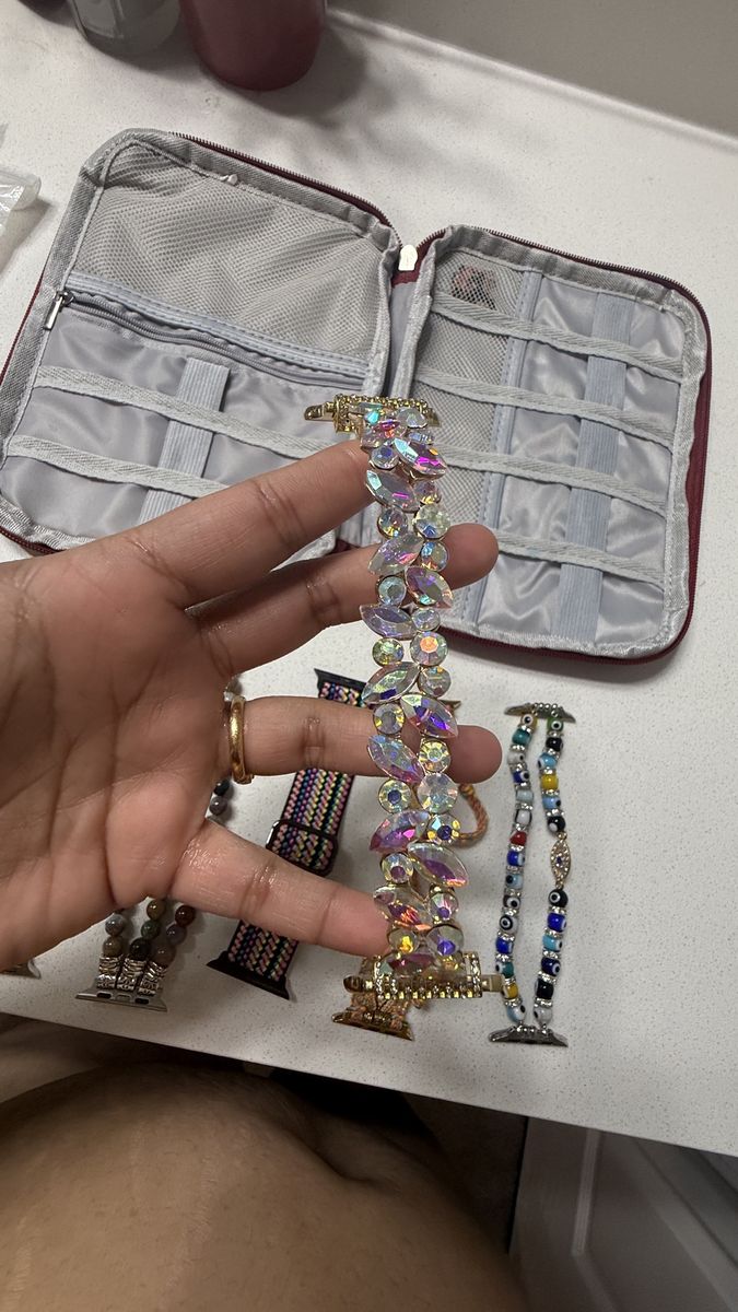 Assorted Decorative Apple Watch Bands - Rhinestone, Beaded & Woven Styles