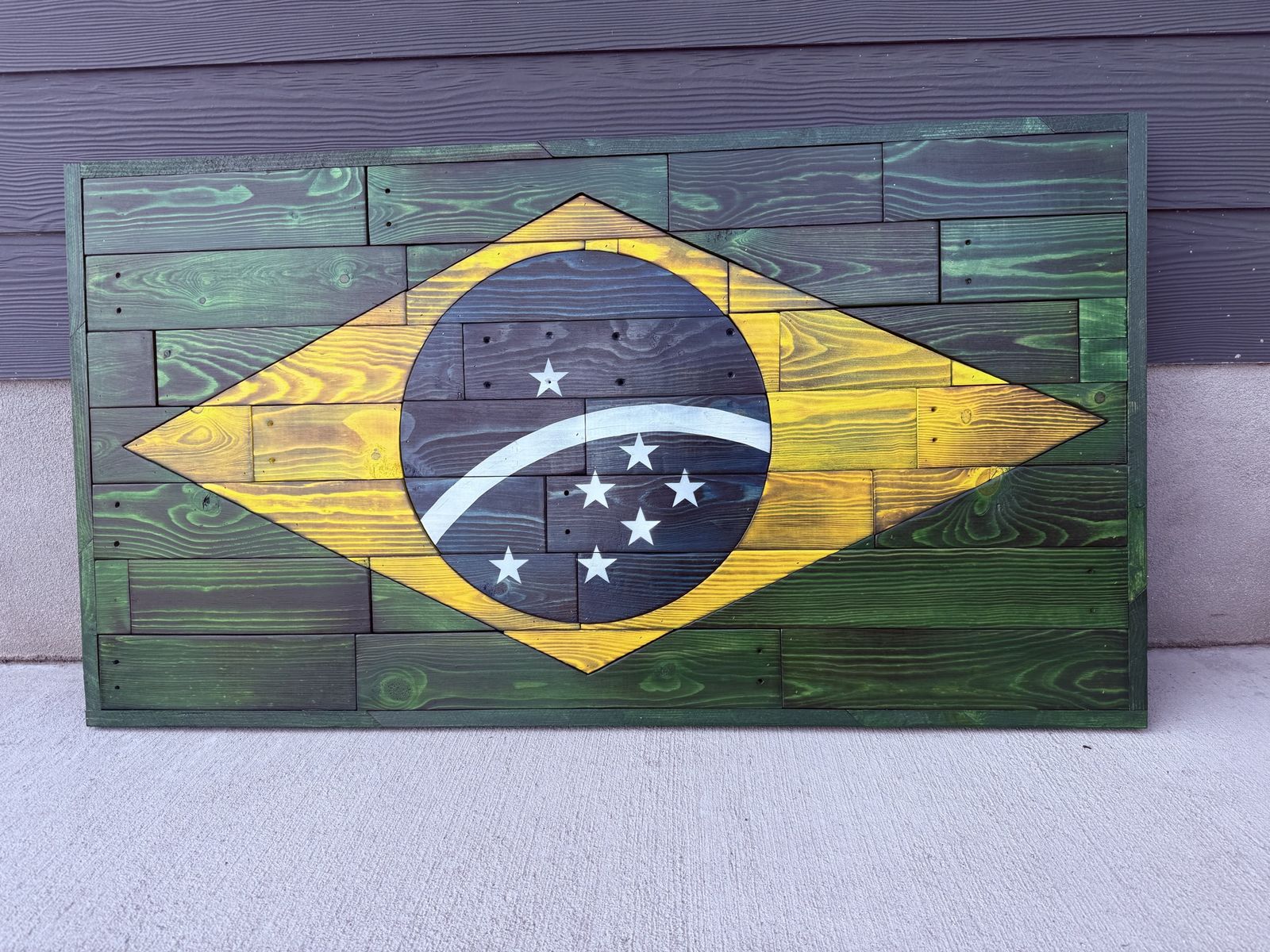 Brazilian Wooden Flag