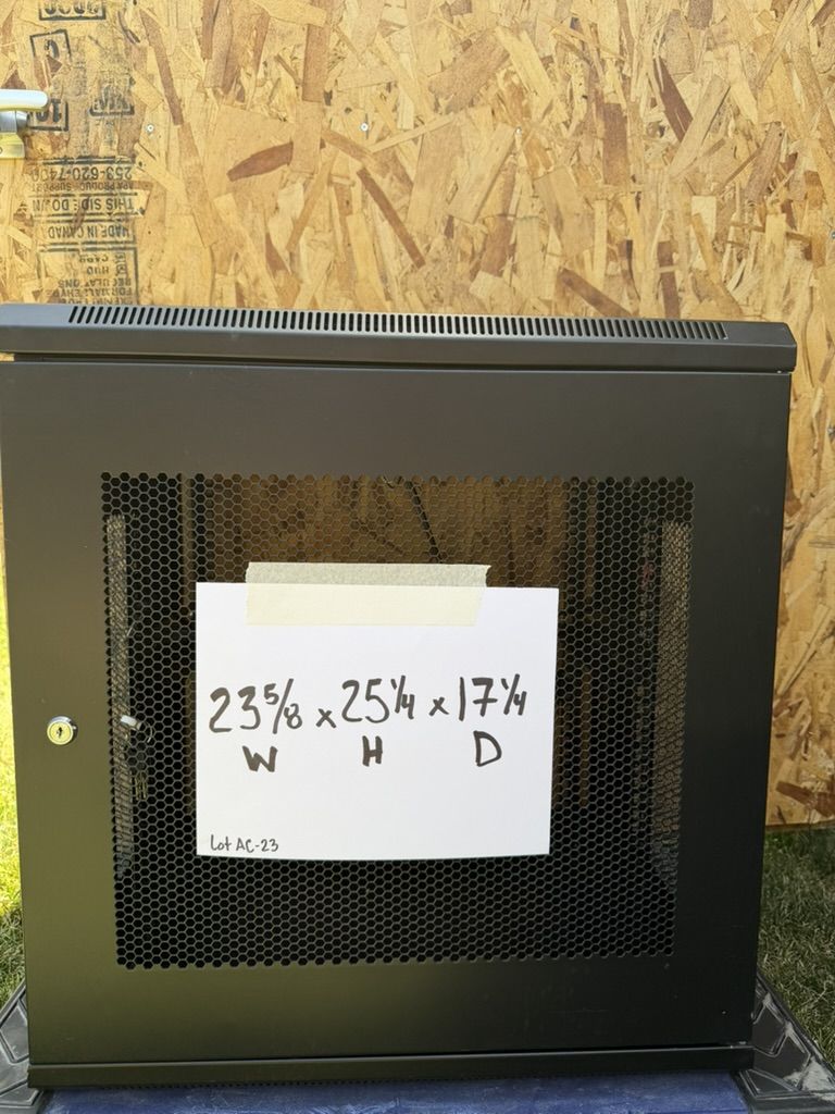 12U Server Cabinet Wall Mount Rack Enclosure w/ 2 Fans, Locking Door, Removable Side Panels – 12U Network/AV Cabinet