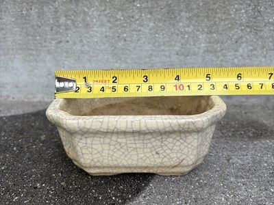 Small Bonsai / Succulent Pot – Crackle Glaze