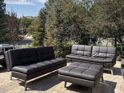 Like new! Coddle Toggle Convertible Sofa Set – 2 Sofas with Euro mattress toppers + Matching Chair/Loveseat $1,750 OBO