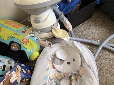 Fisher-Price Sweet Snugapuppy Dreams Cradle 'n Swing Baby Infant Swing with 2-Position Recline