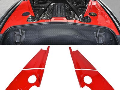 2020+ Corvette C8 Stingray 2023+ C8 Z06/E-Ray - Red Engine Compartment Surround Overlay