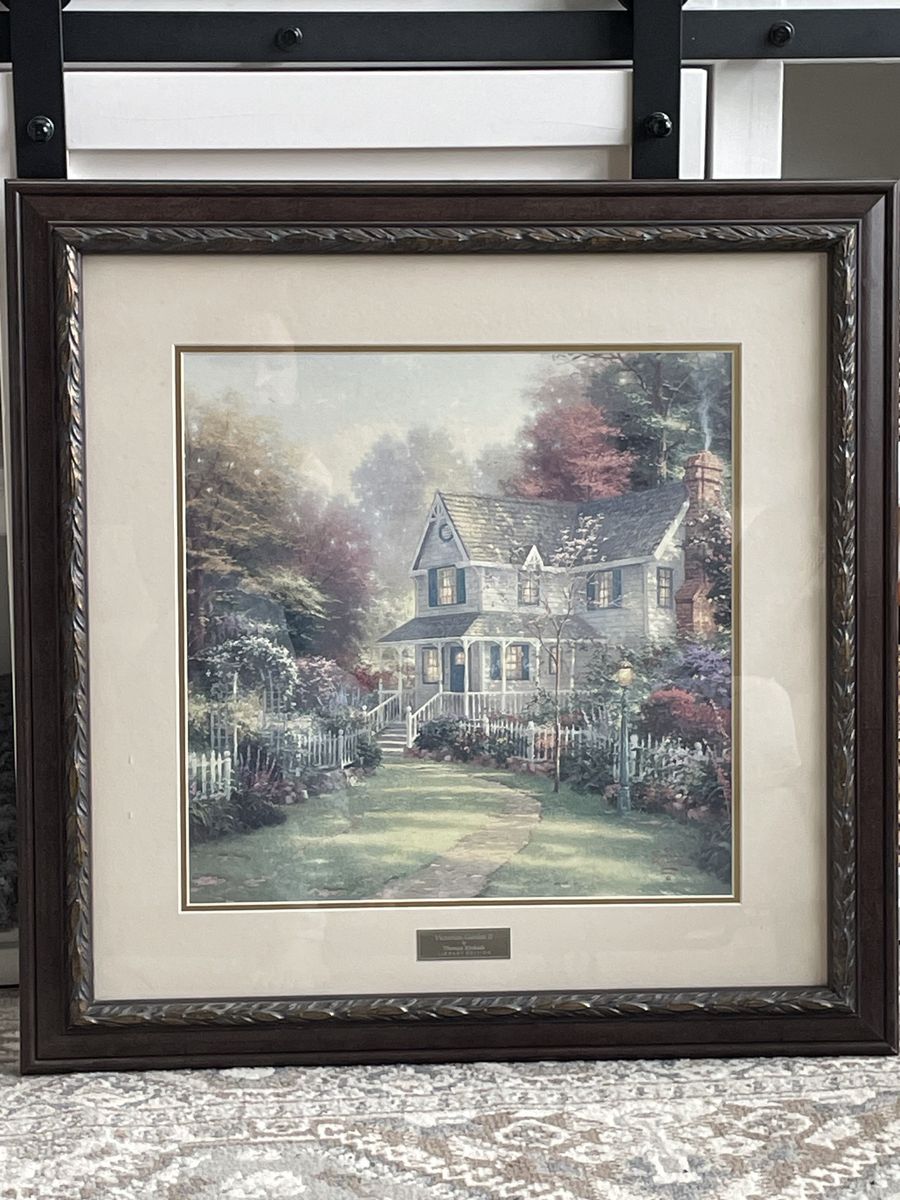 Thomas Kinkade Victorian Garden II Library 28x28