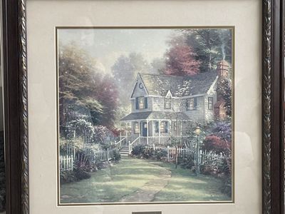 Thomas Kinkade Victorian Garden II Library 28x28