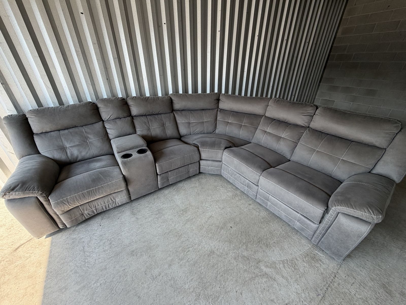 Gray recliner sectional - Free delivery!