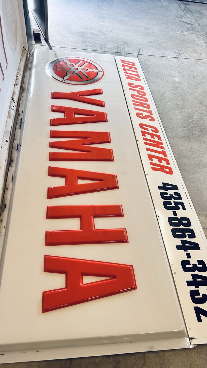 Yamaha factory sign. 4x12 feet